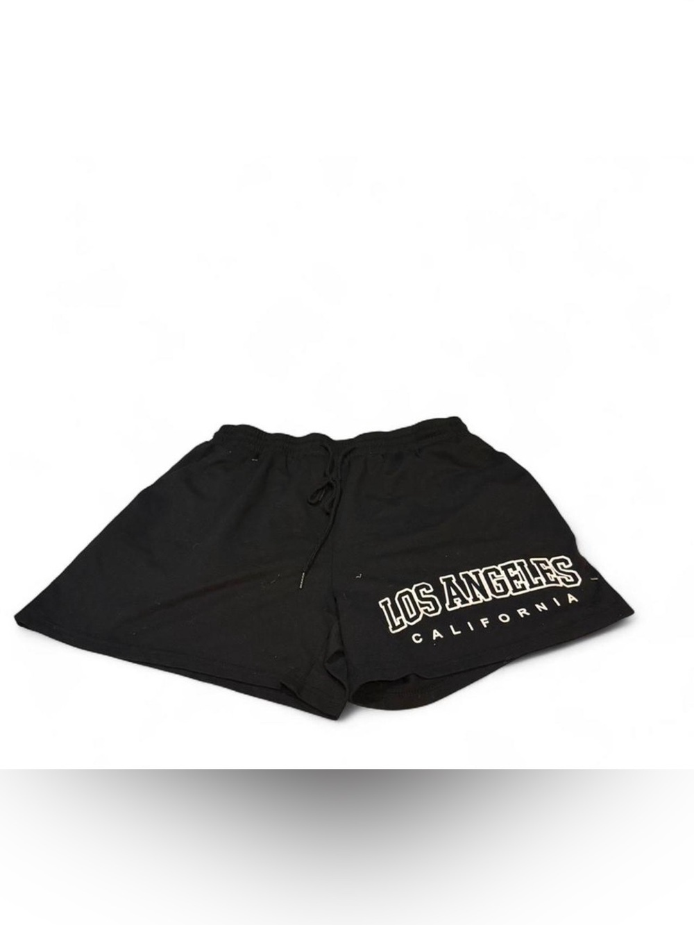 SHEIN Black Los Angeles Graphic Athletic Shorts